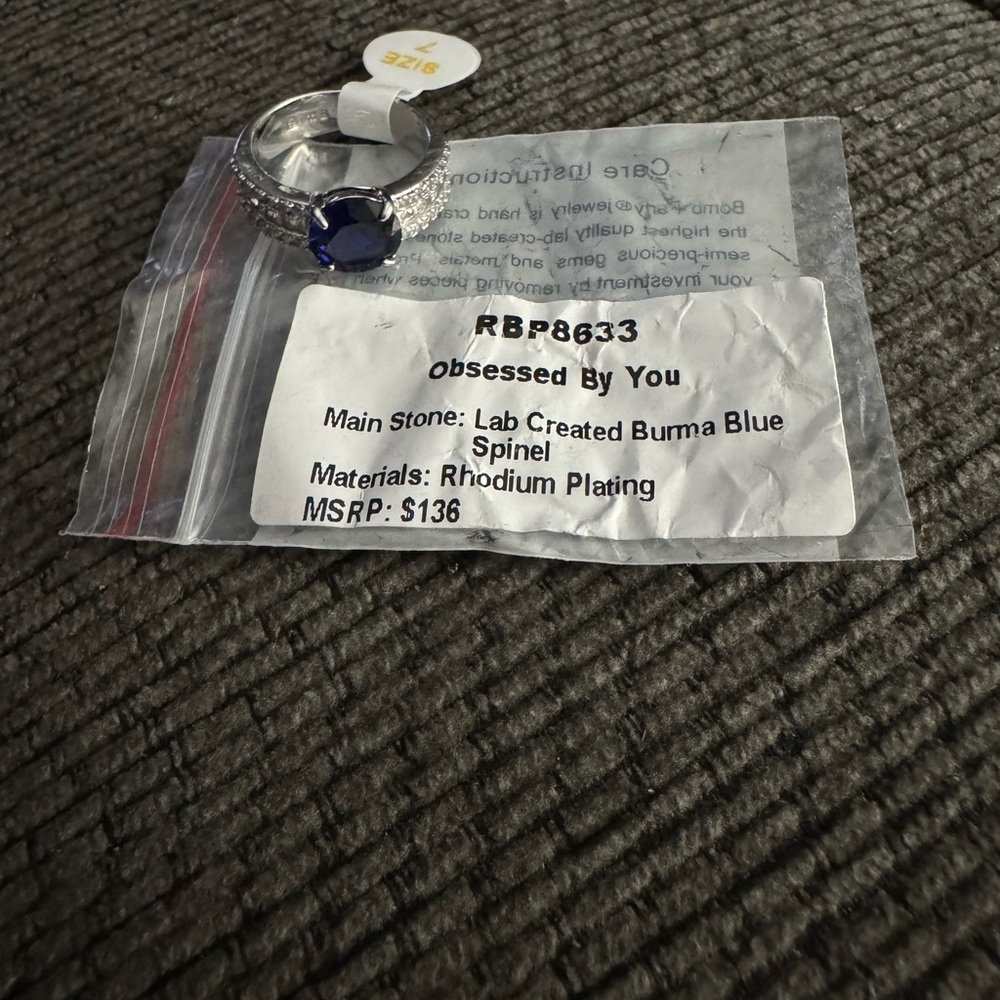 Bomb Party OG Rhodium with Blue Spinel